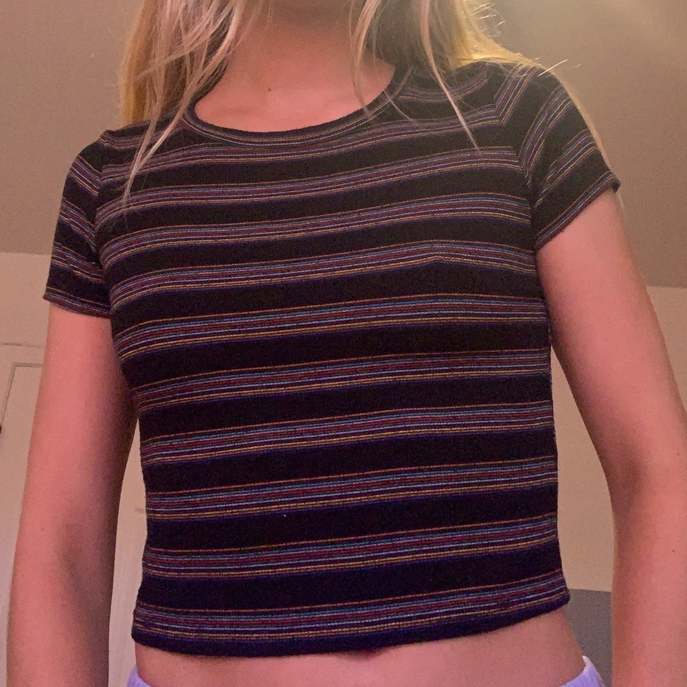 cute rainbow stripe top